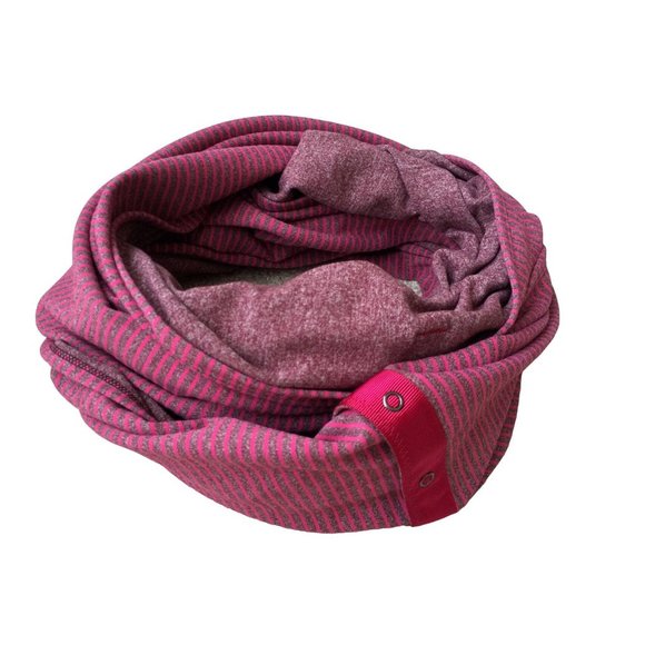 Lululemon Vinyasa Rulu Scarf Hyper Stripe Heathered Bordeaux Drama - Picture 1 of 13